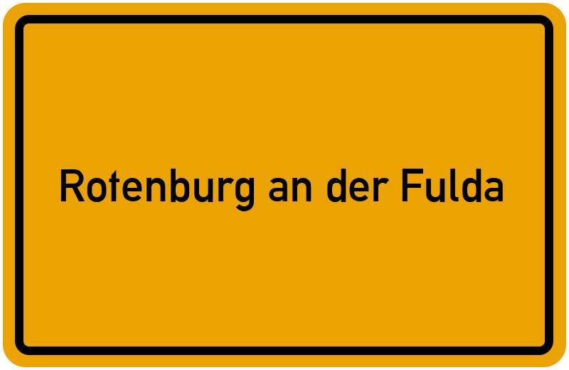 Ortsschild Rotenburg an der Fulda