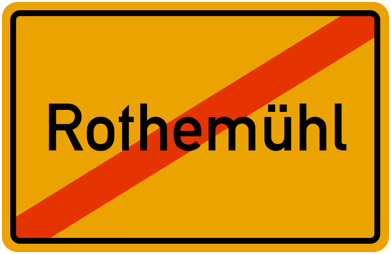 Ortsschild Rothemühl