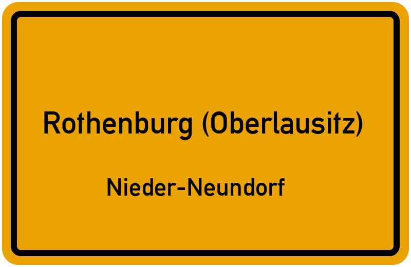 Ortsschild Rothenburg (Oberlausitz)