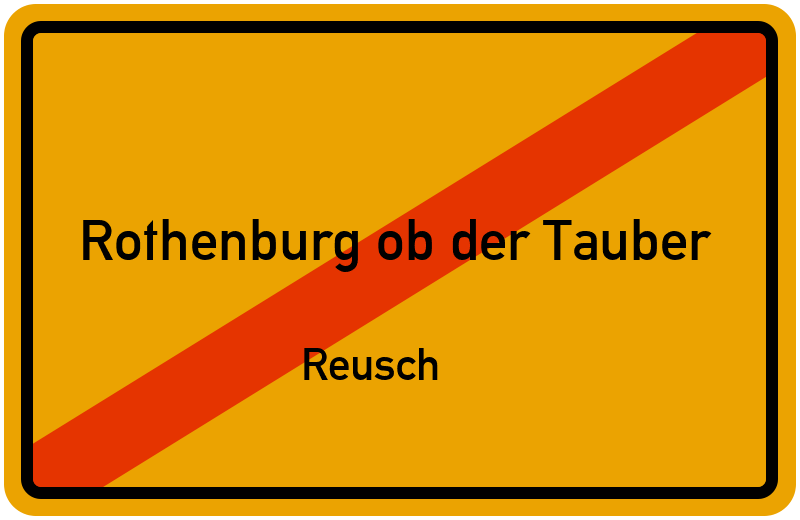 Ortsschild Rothenburg ob der Tauber