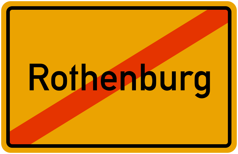 Ortsschild Rothenburg