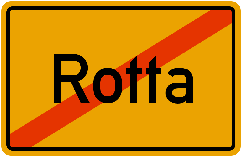 Ortsschild Rotta