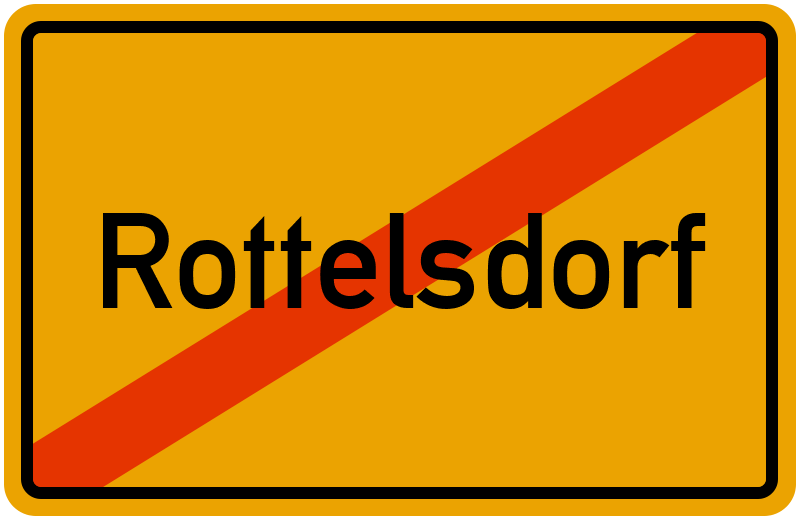 Ortsschild Rottelsdorf