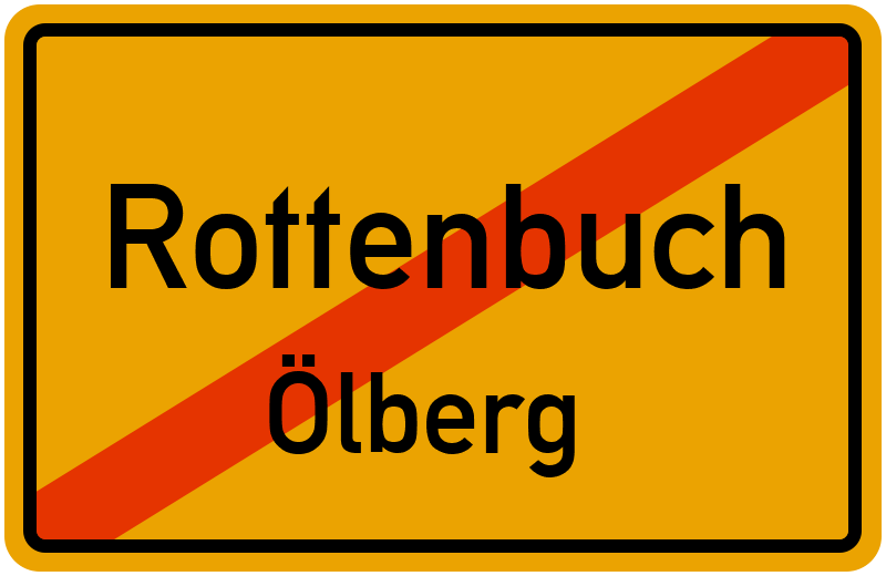 Ortsschild Rottenbuch
