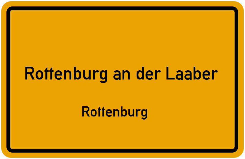 Ortsschild Rottenburg an der Laaber