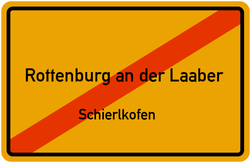 Ortsschild Rottenburg an der Laaber