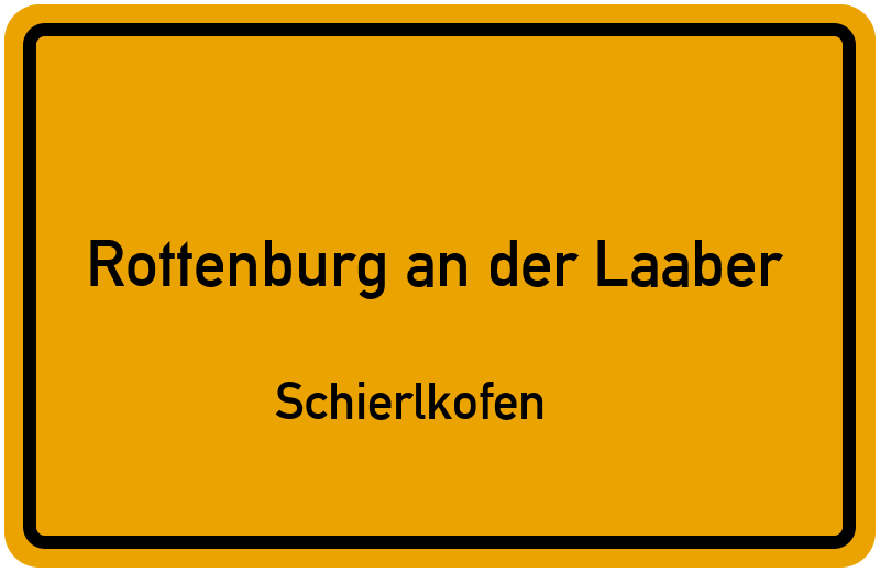 Ortsschild Rottenburg an der Laaber