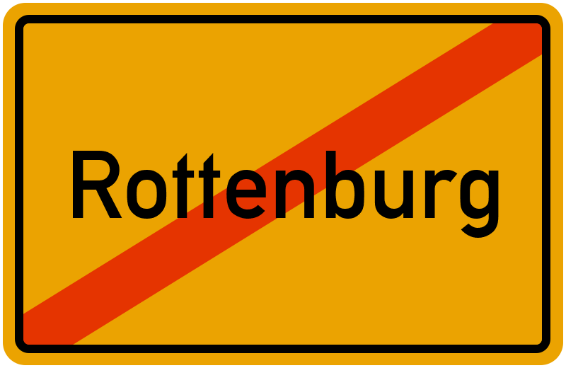 Ortsschild Rottenburg