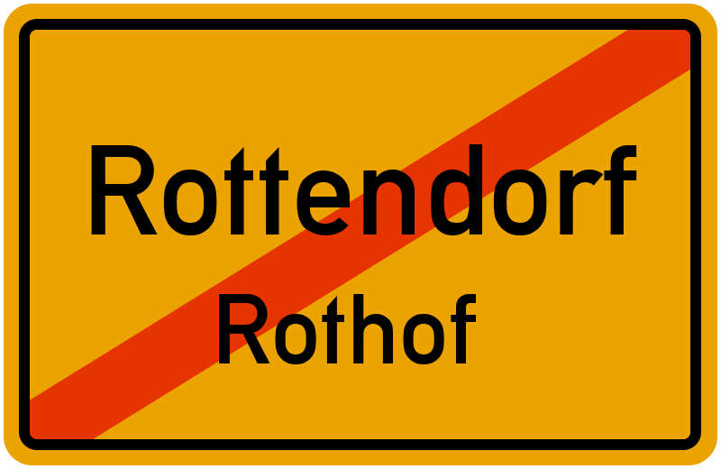 Ortsschild Rottendorf