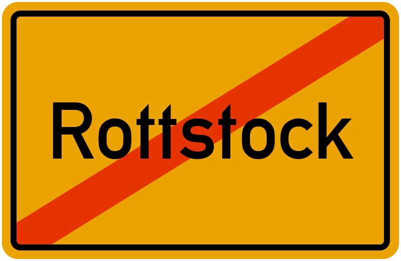 Ortsschild Rottstock