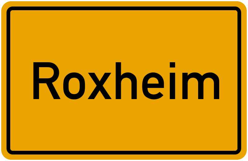 Ortsschild Roxheim