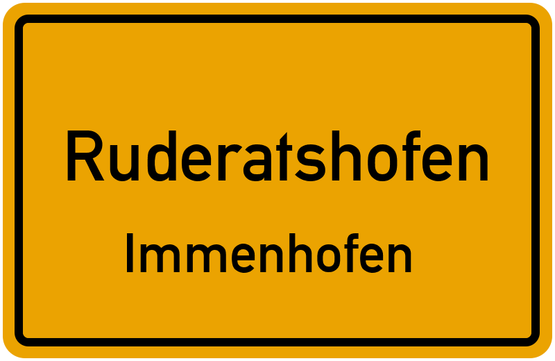 Ortsschild Ruderatshofen