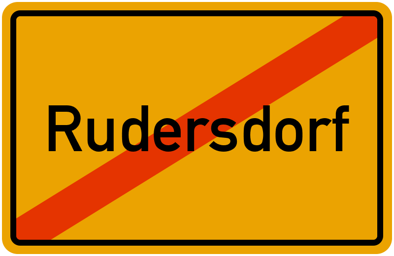 Ortsschild Rudersdorf