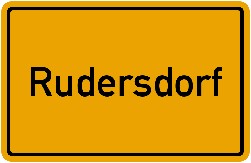 Ortsschild Rudersdorf