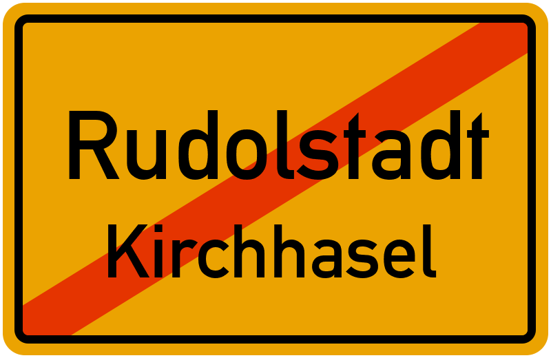 Ortsschild Rudolstadt