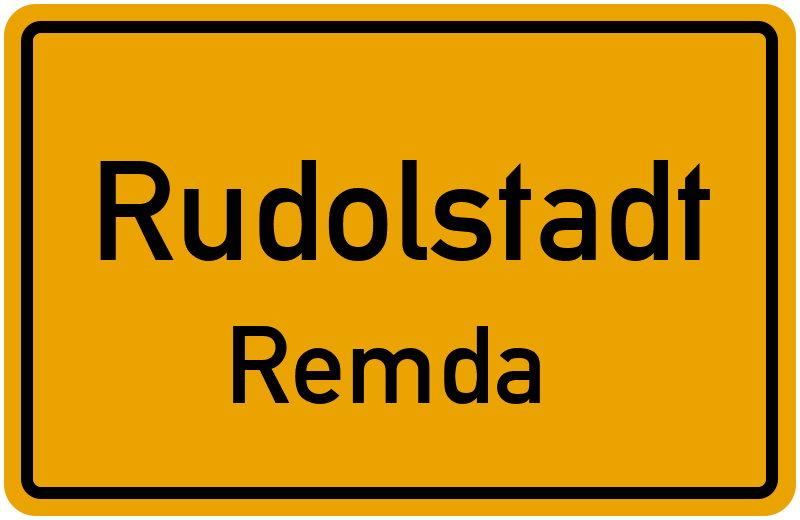 Ortsschild Rudolstadt