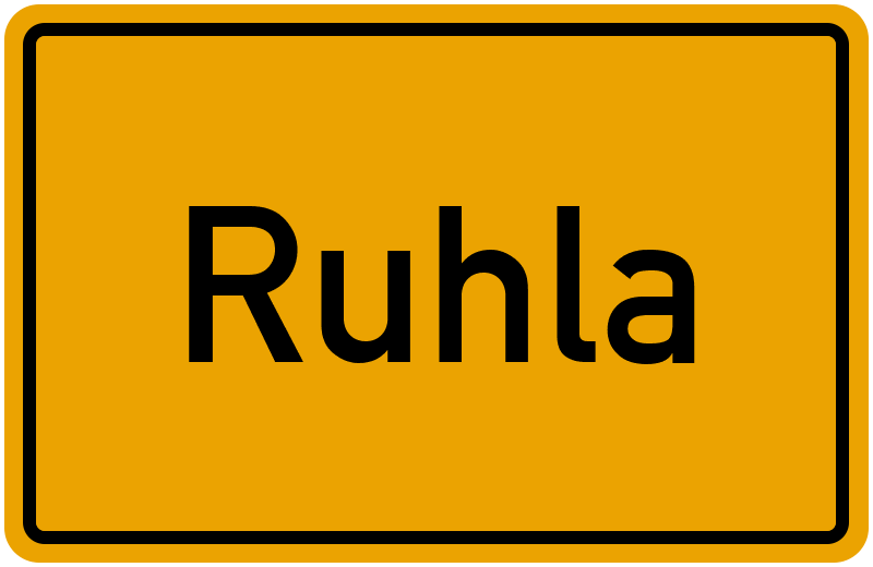Ortsschild Ruhla