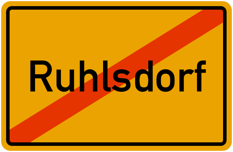 Ortsschild Ruhlsdorf