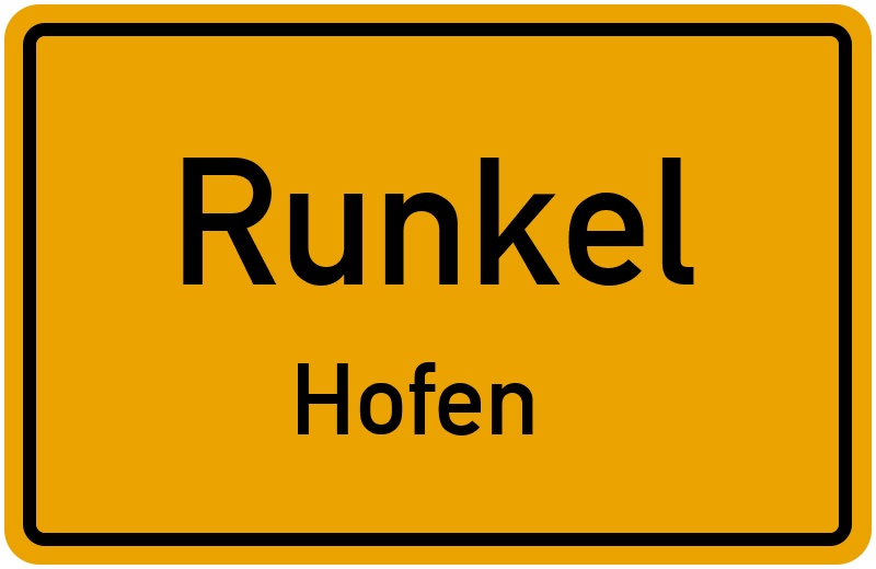 Ortsschild Runkel
