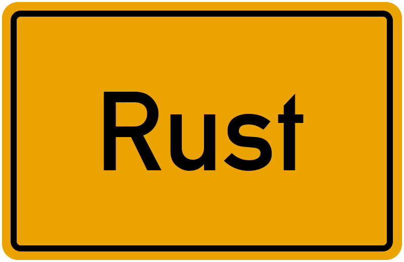 Ortsschild Rust