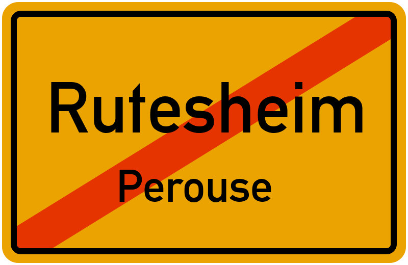Ortsschild Rutesheim