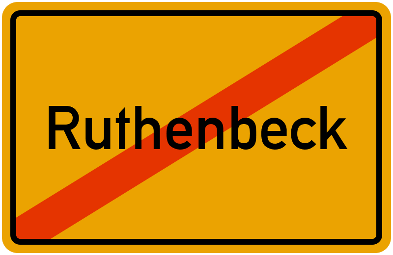 Ortsschild Ruthenbeck