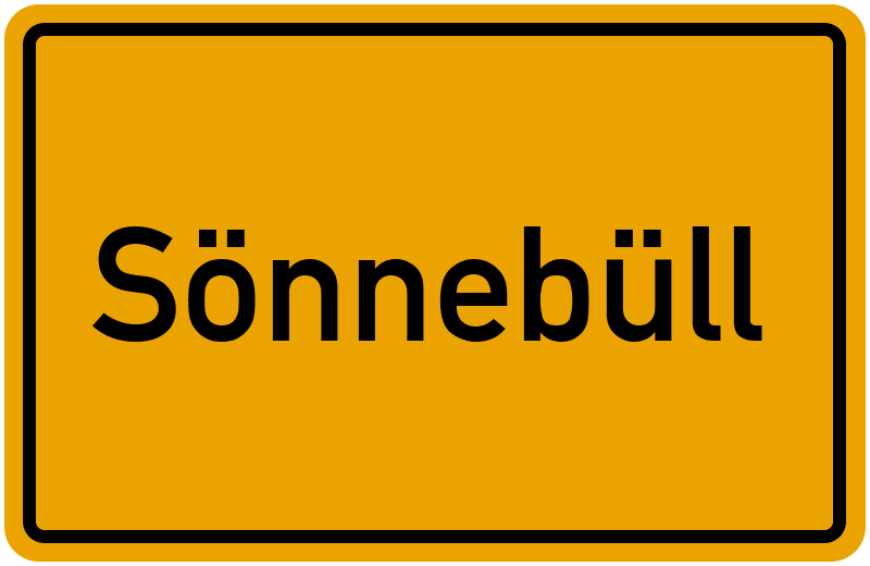 Ortsschild Sönnebüll