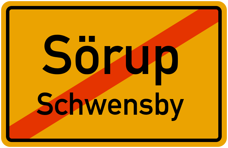 Ortsschild Sörup