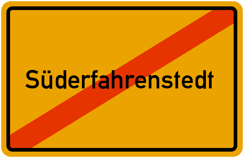 Ortsschild Süderfahrenstedt