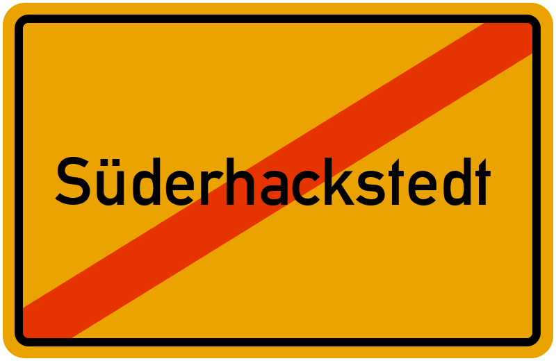 Ortsschild Süderhackstedt