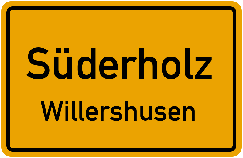 Ortsschild Süderholz