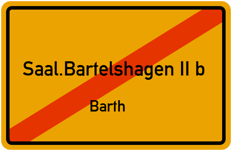 Ortsschild Saal.Bartelshagen II b