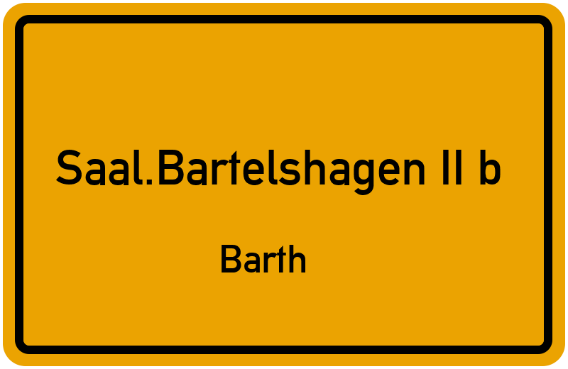 Ortsschild Saal.Bartelshagen II b