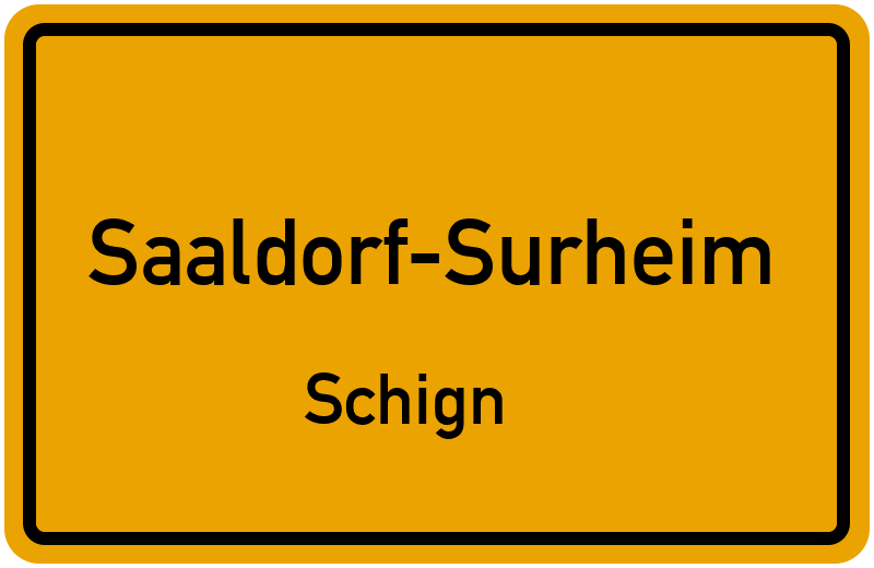 Ortsschild Saaldorf-Surheim