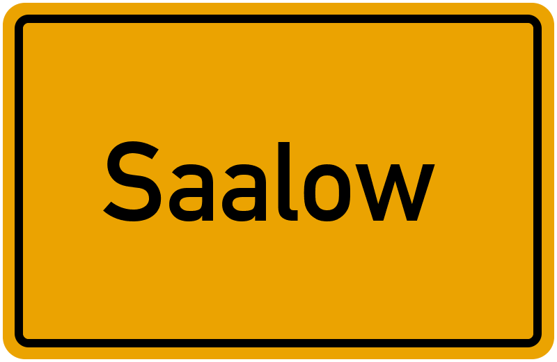 Ortsschild Saalow