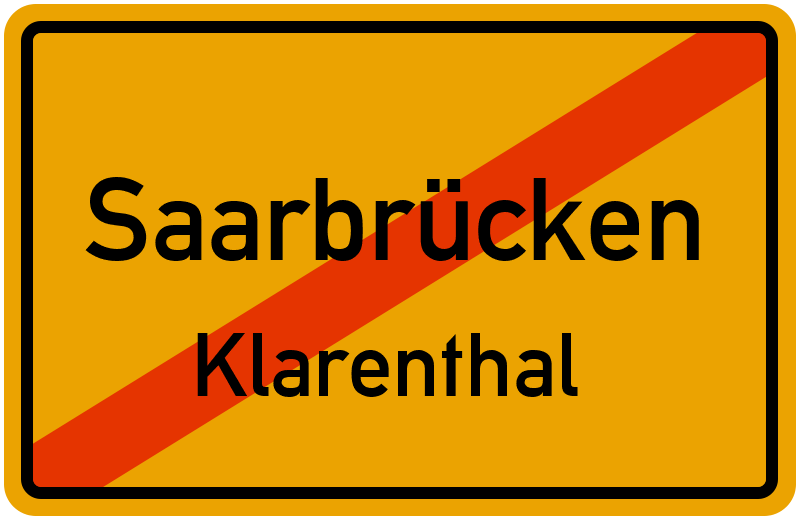 Ortsschild Saarbrücken