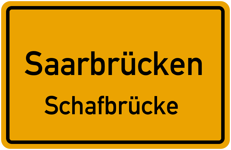 Ortsschild Saarbrücken