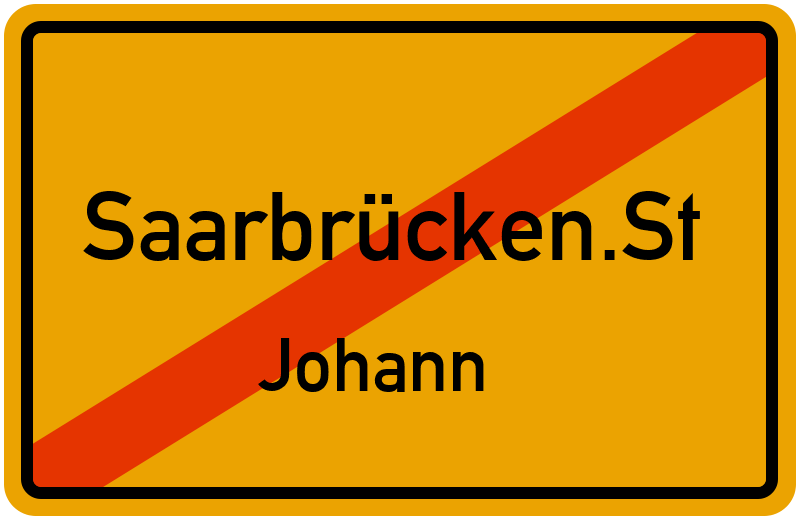 Ortsschild Saarbrücken.St