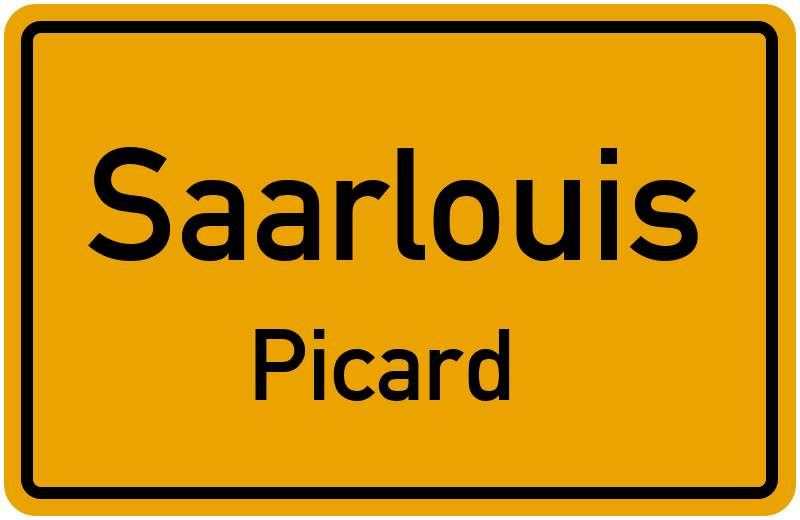 Ortsschild Saarlouis