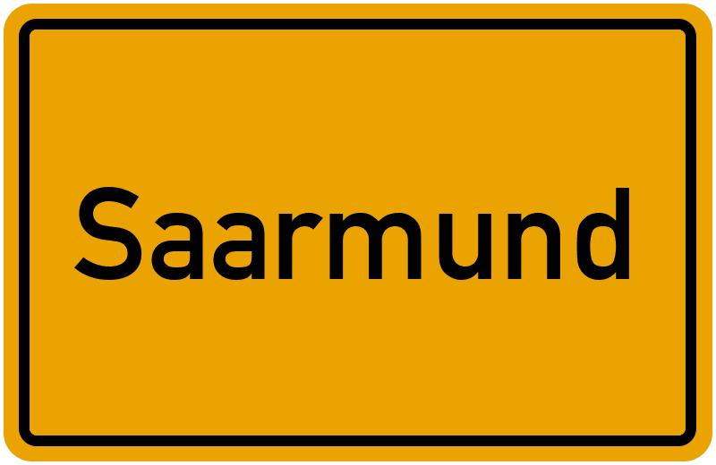 Ortsschild Saarmund