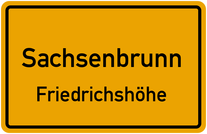 Ortsschild Sachsenbrunn