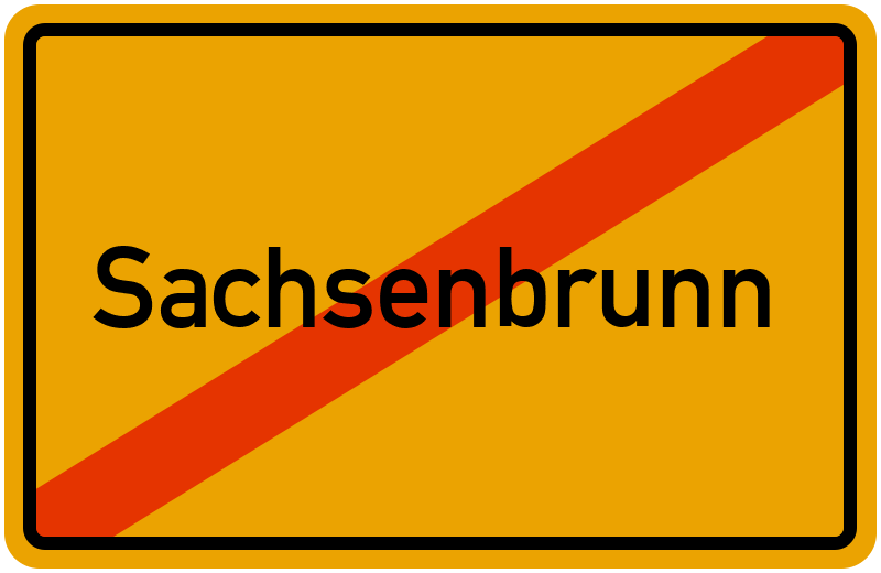 Ortsschild Sachsenbrunn