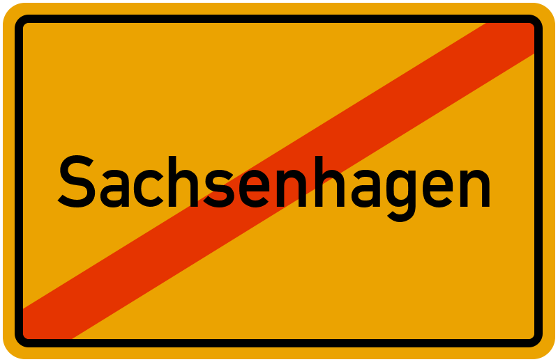 Ortsschild Sachsenhagen