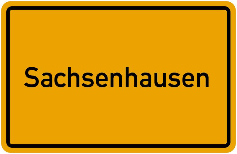 Ortsschild Sachsenhausen
