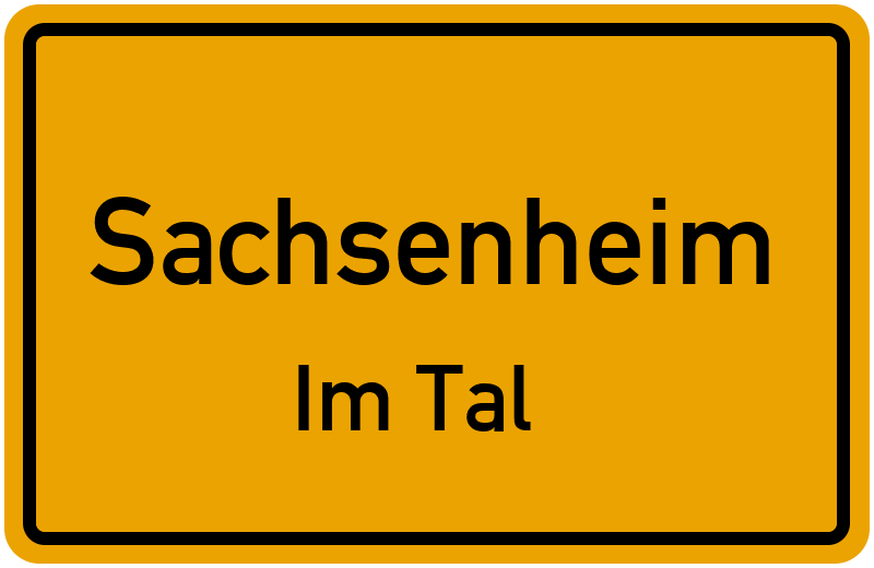 Ortsschild Sachsenheim