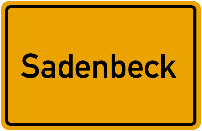 Ortsschild Sadenbeck