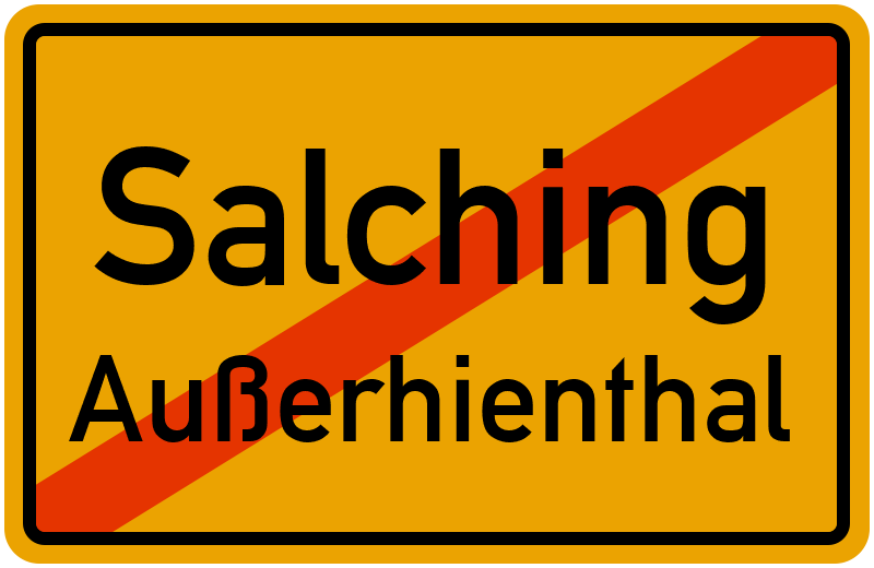 Ortsschild Salching