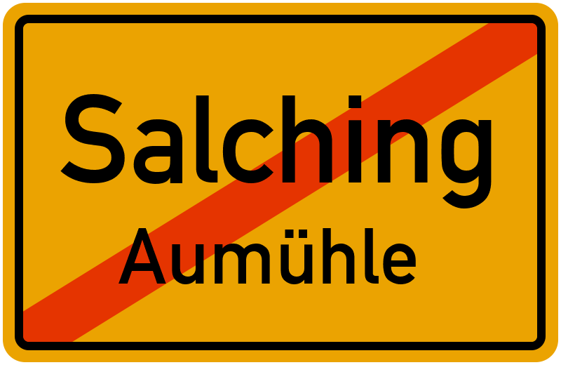 Ortsschild Salching
