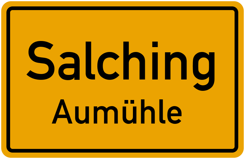 Ortsschild Salching