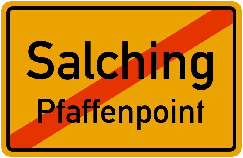 Ortsschild Salching